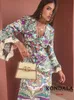 Robes Sexy urbaines KONDALA Vintage fleur imprimé col en V lâche longue Dres pétale manches volants mode 2023 Boho élégant Vestidos 230714