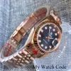 Other Watches NH05 Movt Rose Gold Women Automatic Watch 26mm Steel Case Sapphire Cyclop Fluted Bezel Baton Hand Business Girl s WristWatch 230714