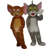 Traje de Mascote Tom e Jerry junto com parte inferior para festa de Halloween de animais adultos 254S