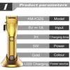 Триммер для волос Kemei Professional Men's Trimmer Electric Beard Trimmer Перезаряжаемый триммер для волос 230715