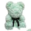 Decorative Flowers Wreaths Wholesale Big Custom Teddy Rose Bear With Box Luxurious 3D Of Roses Flower Christmas Gift Valentines Da Dhq9K