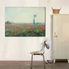 Fine Art Toile Peinture Coquelicot Champ Fabriqué À La Main Claude Monet Reproduction Oeuvre Décor À La Maison