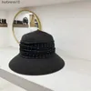 Giappone e Corea del Sud Tidal Diamond Cappello di paglia Moda estiva da donna Protezione solare Cappello da spiaggia Parasole Lettera Cappello da vaso Cappello di paglia a tesa larga