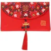 Embrulho para presente Saco do Zodíaco Bolsa Vermelha Casamento Pacote de Dinheiro Suprimentos de Estilo Chinês Hong Bao Envelope Envelopes de Tecido