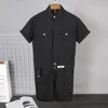 メンズショーツ2023夏のオーバーオールメンズストリートファッション服ジャンプスーツ調整可能なウエストベルトジャンスタイルの服