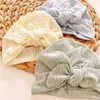 Lovely Bowknot Cotton Baby Hat Cute Solid Color Baby Girls Boys Turban Hat Soft Newborn Infant Cap Beanie Head Wraps