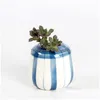 Planters Pots Decorative Fashion Simple Succent Desktop Home Hand Painted Ceramics Flowerpot Round For Fleshy Creative Flowerpots Dhbwm