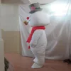 2018 Haute qualité la tête givrée le costume de mascotte de bonhomme de neige adulte givré le costume de bonhomme de neige265I