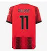 23 24 25 Maglia Milans Giroud Soccer Jerseys 2024 Home Away Third 4th Pulisic Reijnders Romagnoli Rafa Leao Reijnders Football Shirts Ac Uniform Fans Player Män barn