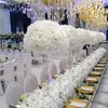 Decorative Flowers & Wreaths Gypsophila Rose Artificial Flower Arrangement Table Centerpieces Ball Wedding Arch Backdrop Decor Row265l