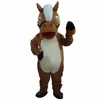 2019 Factory Professional New Brown Horse Mascot Costume Dorosły Fancy Dress 183Q