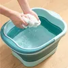 Lavelli da bagno Foot SPA Vasca da bagno Vasca per pediluvio con massaggiatore plantare e manico Pedicure Foot Spa per piedi Sollievo dallo stress Pediluvio pieghevole 230715