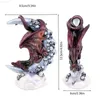 Tuin Decoraties Draak Standbeeld Home Decor Halloween Schedel Maanlicht Vormige Draak Standbeeld Collectible Fantasy Draak Beeldje Standbeeld Dcor Tuin L230715