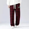 Pantalons pour hommes Vêtements pour hommes Coréen Noir Blanc Plaid Vintage Original Harajuku Baggy Casual All-match Pantalones Hombre