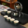 Wine Glasses High end matcha set Semi automatic Tea Set Chinese Style ceramic juego de te Ceramic Kungfu Teapot Living Room Office Maker 230715