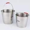 Buckets Beach Bucket Metal Pail Lid Water Ice Stainless Steel Barrel Multipurpose Home Storage Large Capacity Milk Sturdy 230714