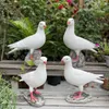 Garden Decorations Gardening Miniatures Statyer Decoration Pigeon Crafts Decoration Harts Sculpture Bird Garden Terrace Courtyard Tillbehör L230715