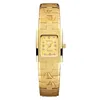 Watchy Women S Watch 24K Gold Wristwatch Watch Rzeźbiony wzór Mały moda walentynkowa S Prezenta