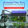 Filtreringsuppvärmning Aquarium Extern filterlåda för pumpvattenbox Cirkulationssystem Justerbar längd 24 60 cm Filterbehållare Fish Tank 230715