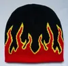 Ball Caps Knitted hat mens and womens jacquard flame autumn winter outdoor cycling versatile hiphop 230715