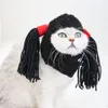 Hundkläder Dualpet Pet Wigs Cosplay Props Roliga hundar Katter Hårhattdräkter Huvudtillbehör för Halloowen Christmas Pets Gift 230714