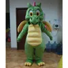 Costume della mascotte del drago verde sveglio del personaggio dei cartoni animati adulto diretto della fabbrica Costumes220O del partito di Halloween