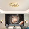 Ceiling Lights Children's Room Anime Simple Modern Led Lamp All Copper Nordic Creative Boys And Girls Bedroom Lamps