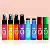 Bouteille de parfum 5 ml / 10 ml flacon pulvérisateur en verre bouteille d'huile essentielle rouleau boule bricolage flacon compte-gouttes de parfum mat 8 couleurs bouteilles vides en gros 230715