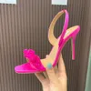 Aquazzura Satin Rhinestones Crystal Sandals Stiletto Heels Open Toes Women 's Luxury Designers 슬립 온 Slingbacks Evening Party 신발 공장 신발 35-43