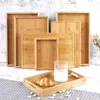 Dishes Plates Bamboo Wooden Rectangular Tea Tray Solid Wood trays serving tray Kung Fu Cup el Dinner Plate 230714