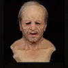 Decoración de fiesta Old Man Scary Face Mask Máscaras de Halloween para disfraz Masquerade Cosplay Grandpa Full Head Latex Masker2497