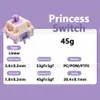 Tastaturen MMD Princess Switch Linear Tactile 38/45/53/48/60g HIFI Sound Mechanische Tastaturschalter POM PTFE Material Custom DIY 5Pins 230715