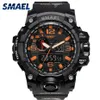 Orange Camouflage Watches Watche Smael Brand Watch Digital LED Na rękę Sport na rękę 1545b Męs