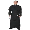 Theme Costume Halloween Role Playing Priest For Male Men's Clothing Cosplay God Long Black Suit Party Costumes296h