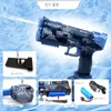 Sand Play Water Fun helautomatisk kontinuerlig skjutning Electric Water Gun Summer Children's Water Gun Stora kapacitet Pool Summer Toy for Kids Gift 230714