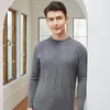 Men's Sweaters 2023 Autumn Winter Men Round Neck Half Turtleneck Solid Color Long Sleeve Knitted Pullover Wool Sweater