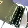 2023 Yüksek Satış Butik Cowhide Kadın Çantası Yeşil Kişiselleştirilmiş Modaya Modaya Gizli Görünüm Tek Omuz Crossbody Çanta Altın Toka Günlük Moda Stili Ücretsiz Nakliye