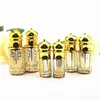 Perfume Bottle 10 pieces/batch 3ml 6ml 12ml mini empty glass perfume bottle dropper essential oil bottle with glass sticker 230715