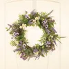 Decorative Flowers Artificial Wreath Moon Door Arch Garland Wild Chrysanthemum Lavender Hanging Plant For Wedding