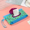 Tissue Boxes Napkins Cute Wet Wipes Bag with Snap-Strap Flip Cover Cosmetic Pouch Tissue Box Baby Product Carrying Case Outdoor Stroller Accessories R230714