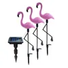 Bitar Flamingo Landscape Light Robust LED -lampor Stake Vattentät solenergi för bröllopsträdgård Lagmatta utomhus