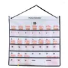 Aufbewahrungstaschen, Wandkalender-Organizer, montiert, für Wohnzimmer, Schlafzimmer, Badezimmer, platzsparend, monatlich/wöchentlich