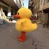 2019 Adorable de haute qualité Adorable Big Yellow Rubbery Duck Mascot Costume Costume Performing Adult Size307y