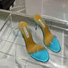 AQUAZZURA Stiletto Olie sandali metallizzati trasparenti in PVC punta aperta scarpe incrociate per donna scarpe da sera di lusso Sandali firmati di lusso da donna Consegna gratuita