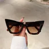 Sonnenbrille 2023 Übergroße Leopard Cat Eye Frauen Mode Vintage Shades Brillen Designer UV400 Sonnenbrille