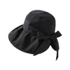 Chapeaux à bord large du chapeau de mode de mode bassin pliable bassin femme solo rythme ani-uv