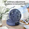 Electric Fans Wireless Wall Mounted Air Cooling Fan with Control LED Light Folding USB Electric Table Desktop Fan
