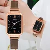 Watch For Women Magnetic Starry Sky Clock Luxury Women Watches Fashion Rectangular Dial Female Quartz Wristwatches Reloj Mujer271T