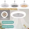 Electric Fans 30W Ceiling Fan with Lighting Lamp Aromatherapy Fan Lamp with Control for Bedroom Living Home Silent