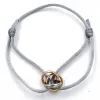 Rostfritt stål Trinity Ring String Charm Armband Three Rings Handband Pararmband för kvinnor Män modedesigner smycken berömd 43